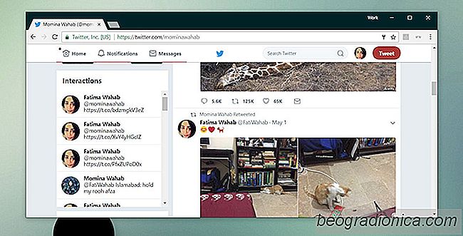 Comment afficher les interactions Twitter avec un utilisateur [Chrome]