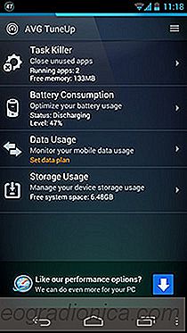 AVG TuneUp: Tâche facile, batterie, stockage et gestion des données dans une application Android