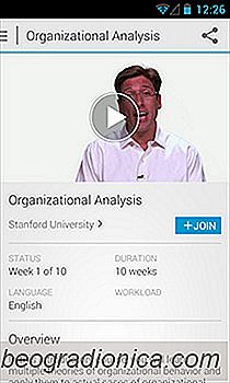 Coursera et sa bibliothèque de cours vidéo en ligne gratuits sur Android