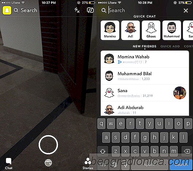 Cómo buscar historias en Snapchat
