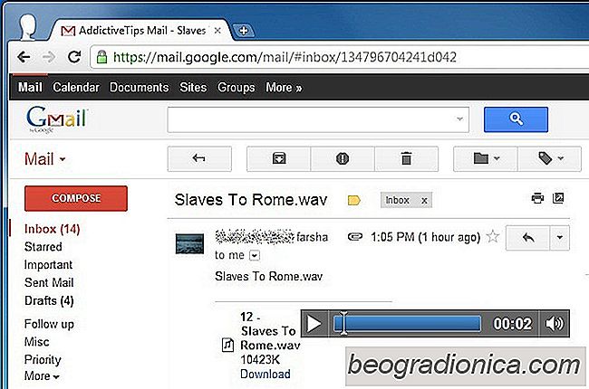 Lecture de fichiers WAV dans des pièces jointes Gmail sans les télécharger [Chrome]