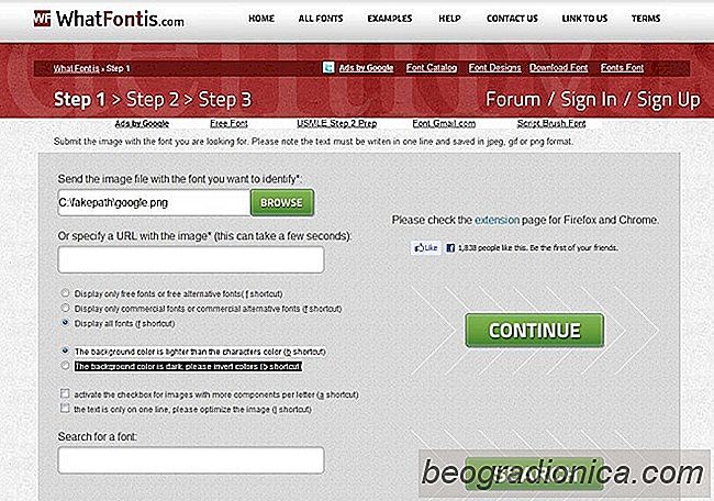 WhatFontis: Identifica i font da qualsiasi immagine [Web]