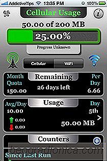 Data Master pour iPhone calcule et projette votre utilisation de données cellulaires / WiFi