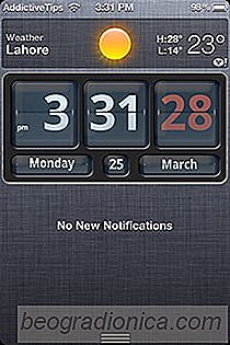Hinzufügen eines Flip Clock-Widget zur iPhone-Benachrichtigungszentrale