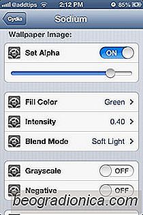 Appliquer des teintes et des effets à votre fond d'écran iPhone Avec Sodium
