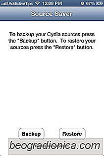 Sauvegarde et restauration de sources Cydia via iCloud ou iTunes Utilisation de Source Saver