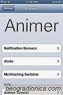 Přizpůsobení animace s animovaným programem iOS, animacemi a výstrahami Animátor s Animerem