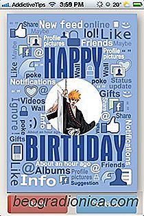 Design a odeslání karet pro narozeniny v reálném životě do Facebooku Přátelé z vašeho iPhone