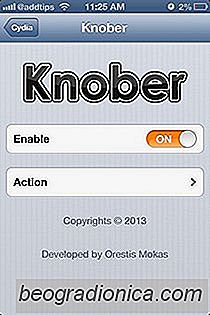 Knober le permite usar el control deslizante de desbloqueo de iPhone para alternar la configuración del sistema