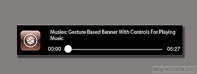 Musiex agrega una pancarta basada en gestos con controles para reproducir música [Jailbreak]