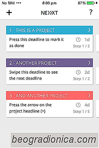 Prossima scadenza: una App To-Do per progetti focalizzati su date scadenti [iOS]