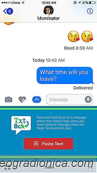 Přidat připomenutí Chcete-li odpovědět na text v iOS
