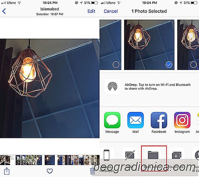 Sådan gemmer du billeder til filapps i iOS 11