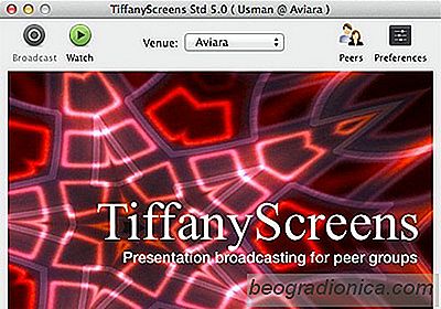 Vysílání obrazovky do více počítačů pro živé prezentace pomocí TiffanyScreens
