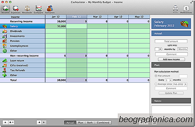 CashCulator: Manažer výnosů / výdajů pro plánování měsíčních financí [Mac]
