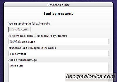 Dashlane Courier umožňuje odesílat přihlašovací údaje do šifrovaných, samorozumitelných e-mailů