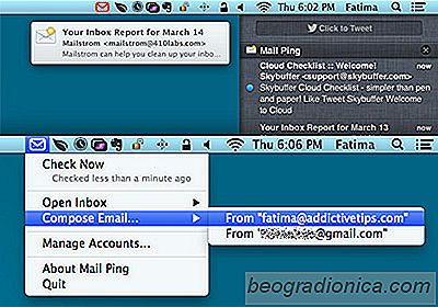 Obtenir des alertes par courrier électronique et des raccourcis de barre de menu Mac pour plusieurs comptes Gmail