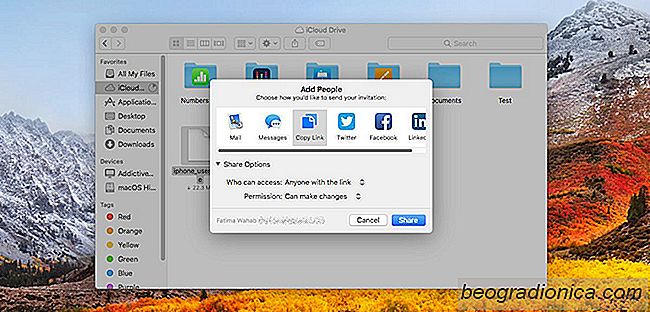 Cómo obtener un enlace directo a los archivos de iCloud Buscador interno en macOS