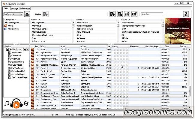 CopyTrans Manager je alternativa iTunes pro správu hudby iDevice
