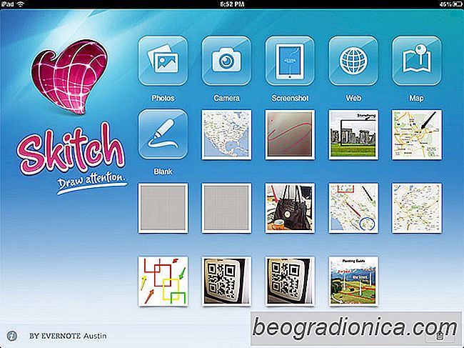 Evernote's Skitch nyní na iPadu, dovoluje vám editovat a komentovat fotky, mapy a webové stránky