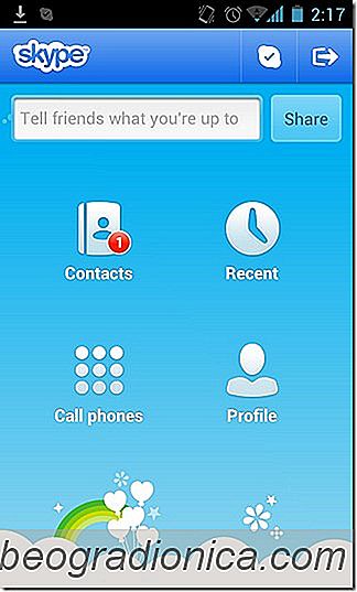 Skype para Android Atualizado, Obtém ajustes na interface do usuário, compartilhamento de fotos, vídeos e arquivos