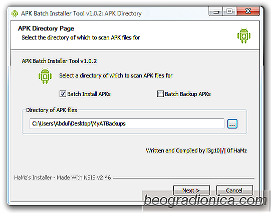 APK Batch Installer: Sauvegarde / restauration de plusieurs applications Android vers / depuis PC