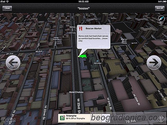 UpNext HD-kaarten: krijg een 3D-weergave van kaarten en ontdek plaatsen / aanbiedingen op de iPad