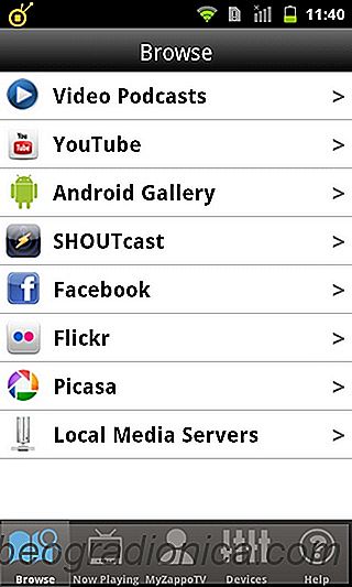 ZappoTV per Android: Sfoglia Media / Streaming locale / online per il tuo TV