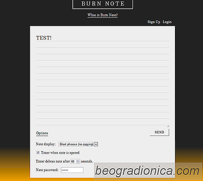 BurnNote: envoi de messages privés supprimés automatiquement après un délai défini [Web]