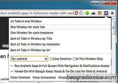 Grouper les onglets Chrome dans Windows en fonction du titre, du nom d'hôte et de l'URL Utilisation de TabJuggler