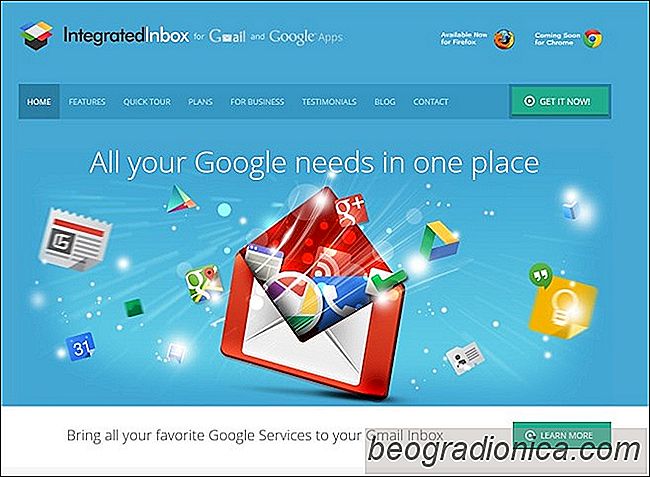 Accéder à toutes les applications Google dans Gmail avec IntegratedInbox pour Firefox