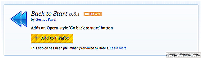 Přidat operační styl Vraťte se ke spuštění tlačítka Mozilla Firefox