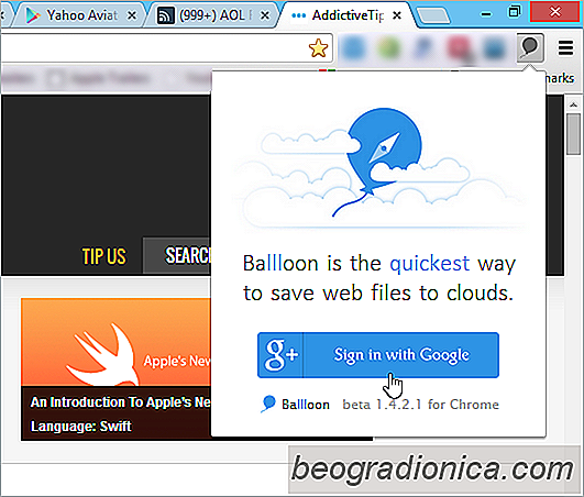 Ballloon: Stocker des articles, des images et des PDF dans Dropbox ou Google Drive [Chrome]