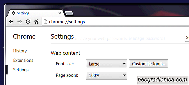 Grotere of kleinere tekst ophalen in Chrome zonder in of uit te zoomen