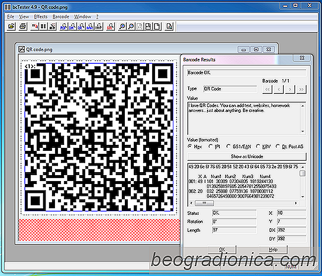 BcTester liest Barcodes und QR-Codes In Windows