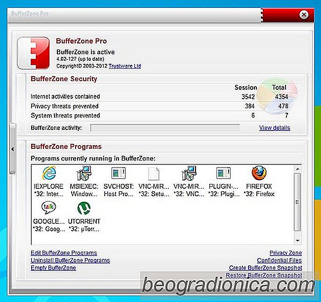 BufferZone Pro utilise l'application Sandbox pour sécuriser votre système
