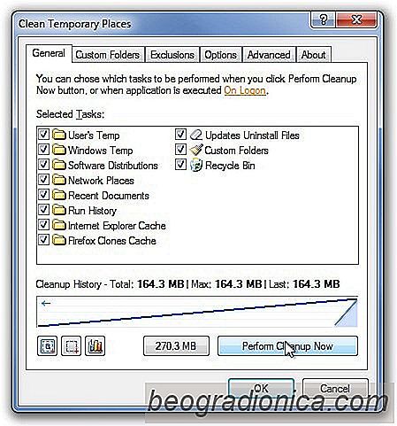 Nettoyer les emplacements temporaires: Outil de nettoyage de disque prenant en charge les dossiers définis par l'utilisateur et les emplacements réseau