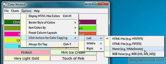 Créer un nuancier personnalisé, mélanger les nuances de couleur et copier la valeur hexadécimale HTML à l'aide de Warlock