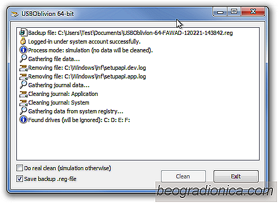 Odstranění záznamu zařízení USB dříve používajících rozhraní USBOblivion