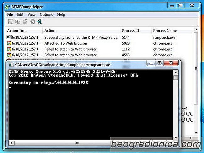 Stahování RTMP video přehrávání pomocí RTMPDumpHelper Pro Windows