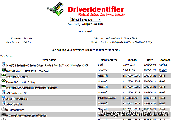 DriverIdentifier: Skenování a aktualizace ovladačů pro veškerý připojený hardware