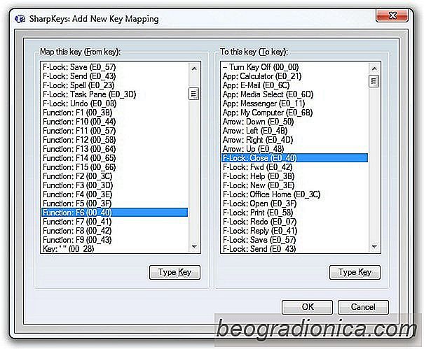 Mappez facilement une clé du clavier à une autre à l'aide de SharpKeys pour Windows