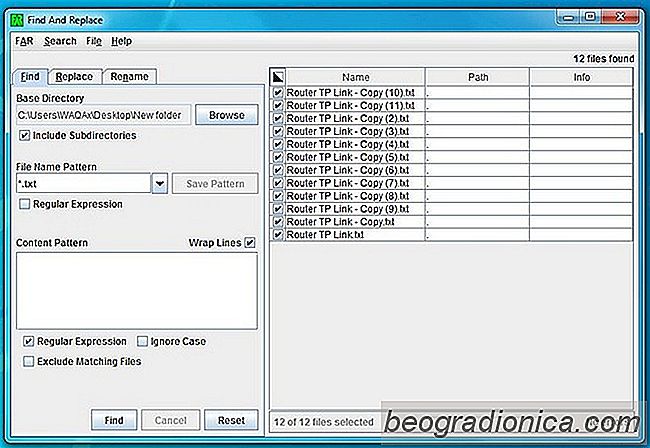 FAR: Trova e sostituisci una parte di nomi di file simili o rinomina completamente più file contemporaneamente