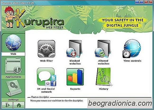 Kurupira: blocca siti web e programmi, disabilita l'accesso a Internet e traccia