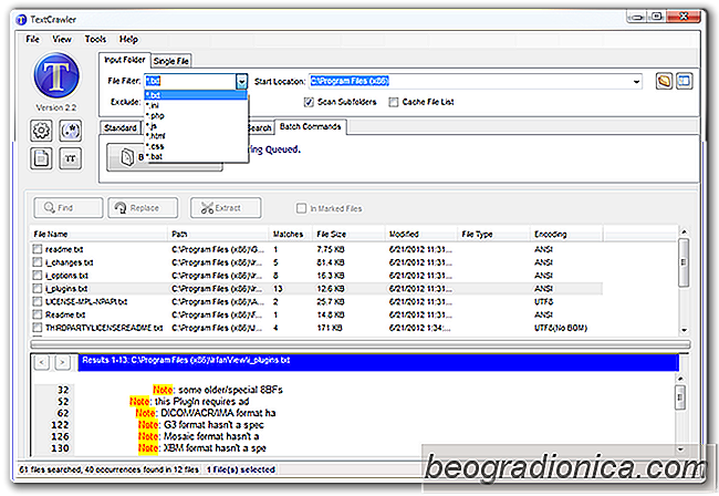 TextCrawler: Busque, modifique y extraiga texto de múltiples formatos de archivo