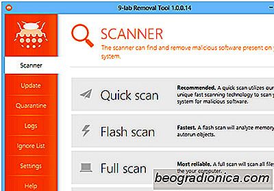 9-Lab Removal Tool ist ein On-Demand-Virus, Rootkit & Registry Scanner