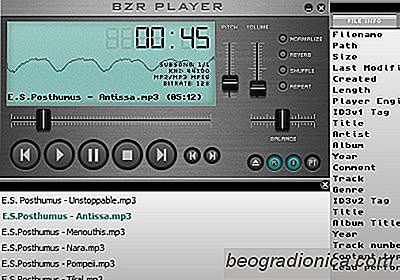 BZR je elegantní přenosný hudební přehrávač s podporou 480 formátů