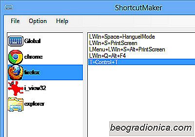 Redefina las teclas rápidas globales y específicas de la aplicación en Windows con Shortcut Maker