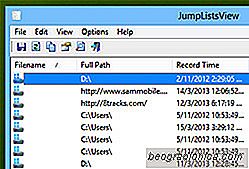 Exibir informações armazenadas em todas as listas de salto do Windows Com o Nirsoft JumpListsView