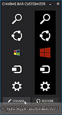 Modifier les icônes de la barre des icônes Windows 8.1 avec Charms Bar Personnaliser